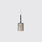 Minimalist Glass Pendant Light, Clear Red Orange or Grey, 3 Sizes, G4 Base