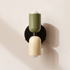 Cylinder LED væglampe, to-lyset jernarmatur, minimalistisk design