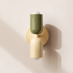 Cylinder LED væglampe, to-lyset jernarmatur, minimalistisk design
