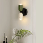 Cylinder LED væglampe, to-lyset jernarmatur, minimalistisk design