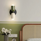 Cylinder LED væglampe, to-lyset jernarmatur, minimalistisk design