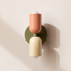 Cylinder LED væglampe, to-lyset jernarmatur, minimalistisk design