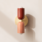 Cylinder LED væglampe, to-lyset jernarmatur, minimalistisk design