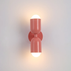 Metall sylinder vegglampe, dobbel LED med varm glød, moderne slankt design