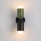 Metall sylinder vegglampe, dobbel LED med varm glød, moderne slankt design
