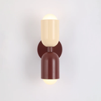 Metall sylinder vegglampe, dobbel LED med varm glød, moderne slankt design