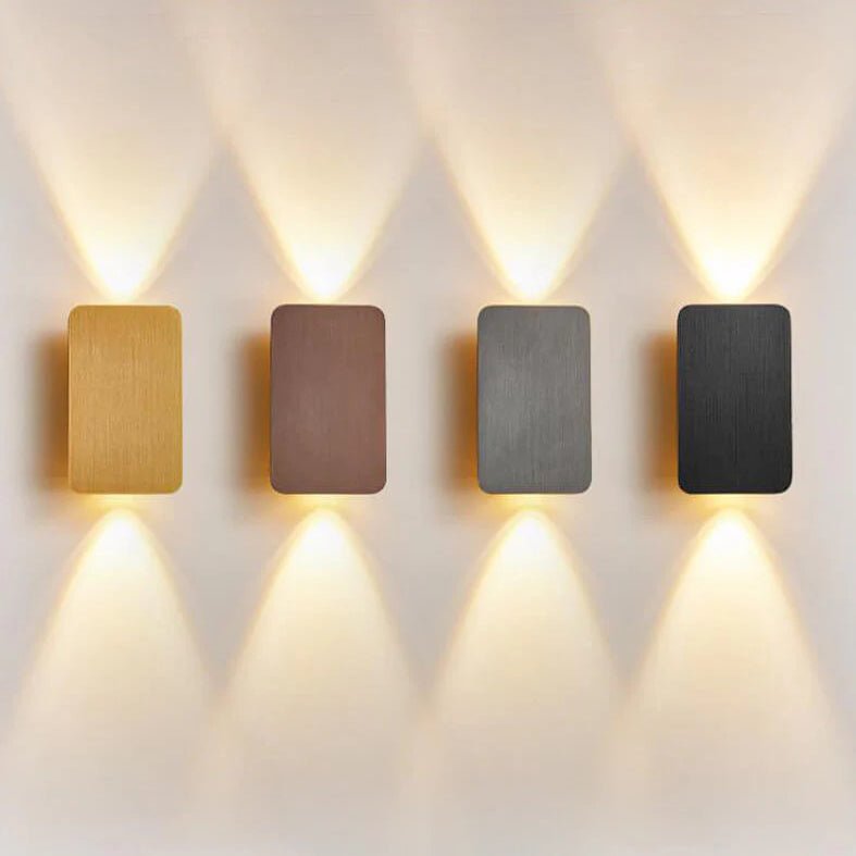 Aplique de Parede, Design Retangular em Vidro, Estilo Nórdico Minimalista