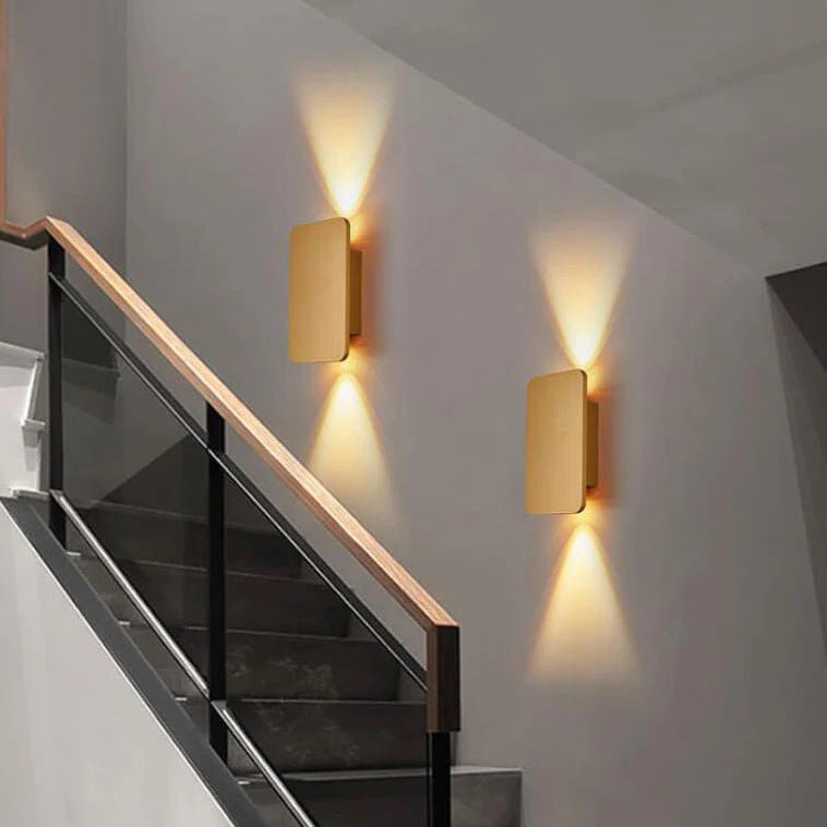 Aplique de Parede, Design Retangular em Vidro, Estilo Nórdico Minimalista