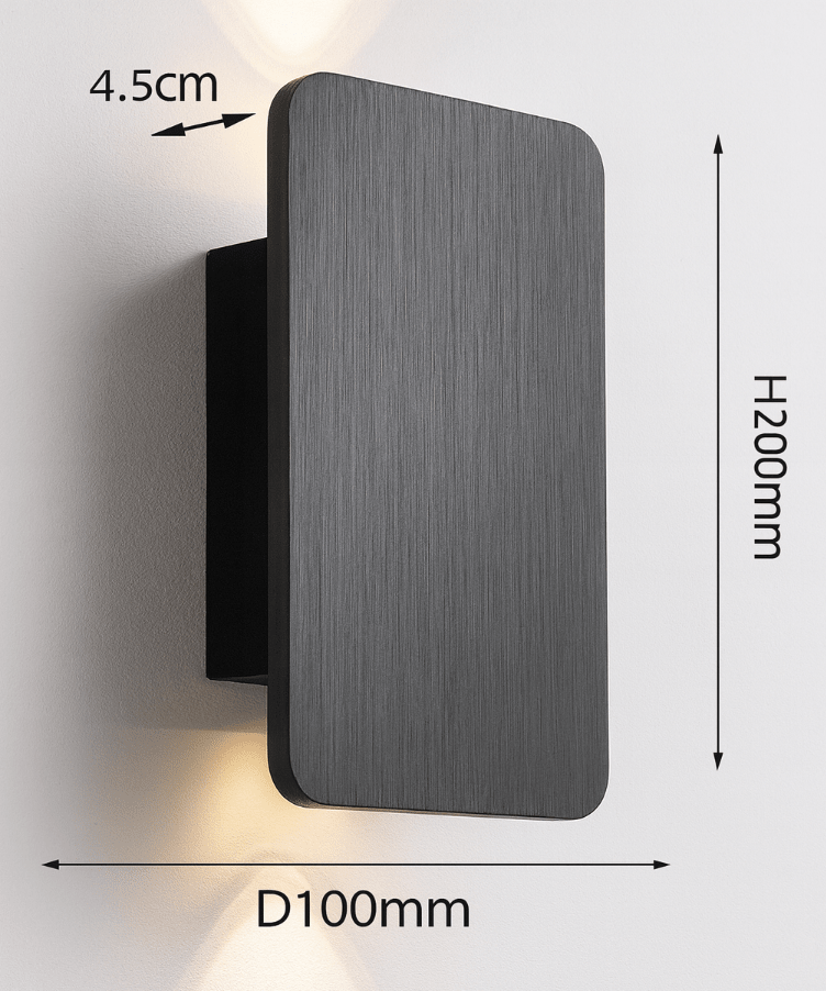 Aplique de Parede, Design Retangular em Vidro, Estilo Nórdico Minimalista