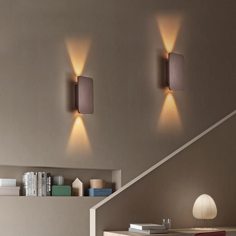 Aplique de Parede, Design Retangular em Vidro, Estilo Nórdico Minimalista