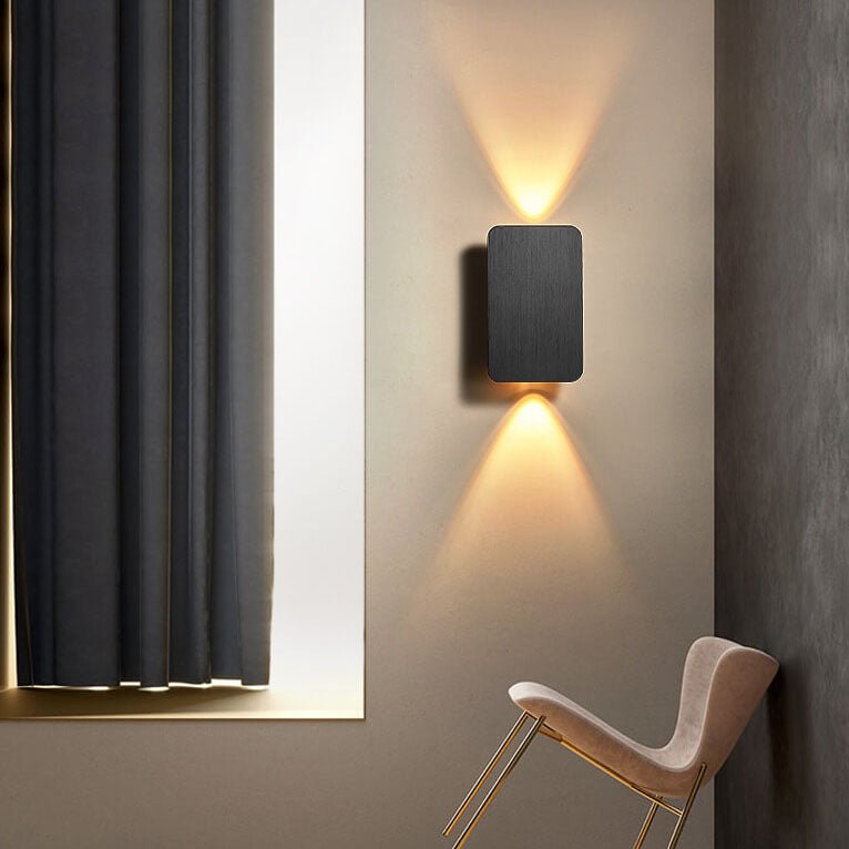 Aplique de Parede, Design Retangular em Vidro, Estilo Nórdico Minimalista