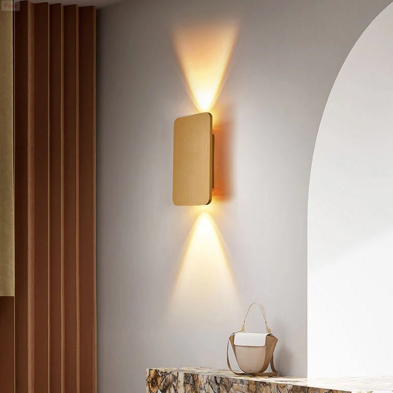 Aplique de Parede, Design Retangular em Vidro, Estilo Nórdico Minimalista