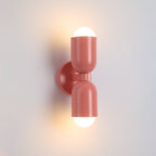 Double-Headed Wall Light, Colorful Painted Metal Shades, E26 LED Included