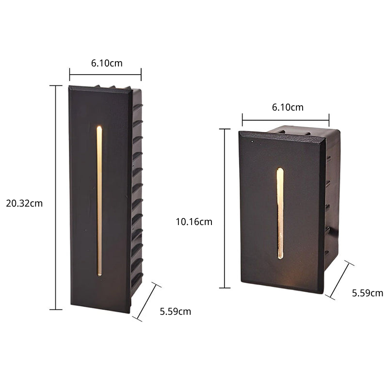 IP65 LED trappevægslampe, rektangulært støbt aluminiumslegeme