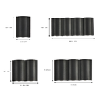 Wave-Arc LED udendørs væglampe, sort aluminium, IP65 vandtæt
