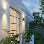 Curved Metal Outdoor Wall-Mounted LED Light Fixture