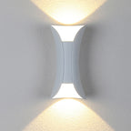 Curved Metal Outdoor Wall-Mounted LED Light Fixture
