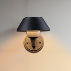 Nordic Cone Shade Aluminium Udendørs Væglampe i Flash Sort