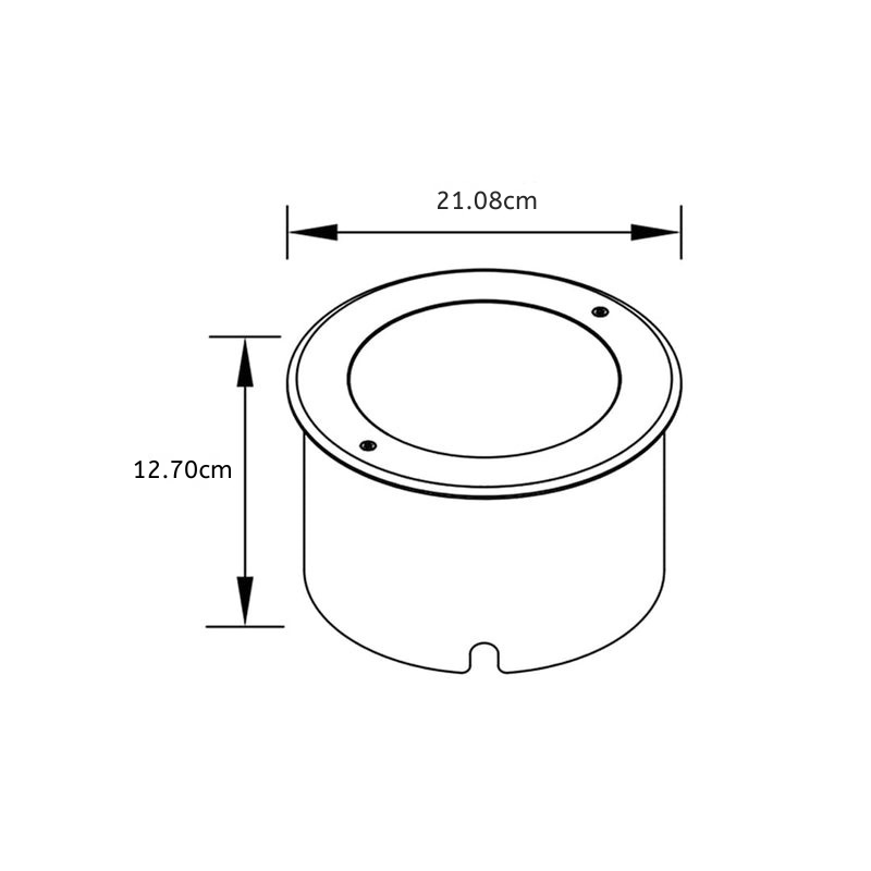 Technical drawing of a cylindrical component with dimensions labeled