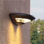 Curved Wall Lamp With Pearl-Shell Silhouette, Metal And Acrylic Shade