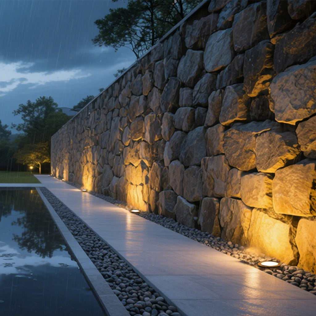 LED aluminium jordspot, minimalistisk uplighting-design