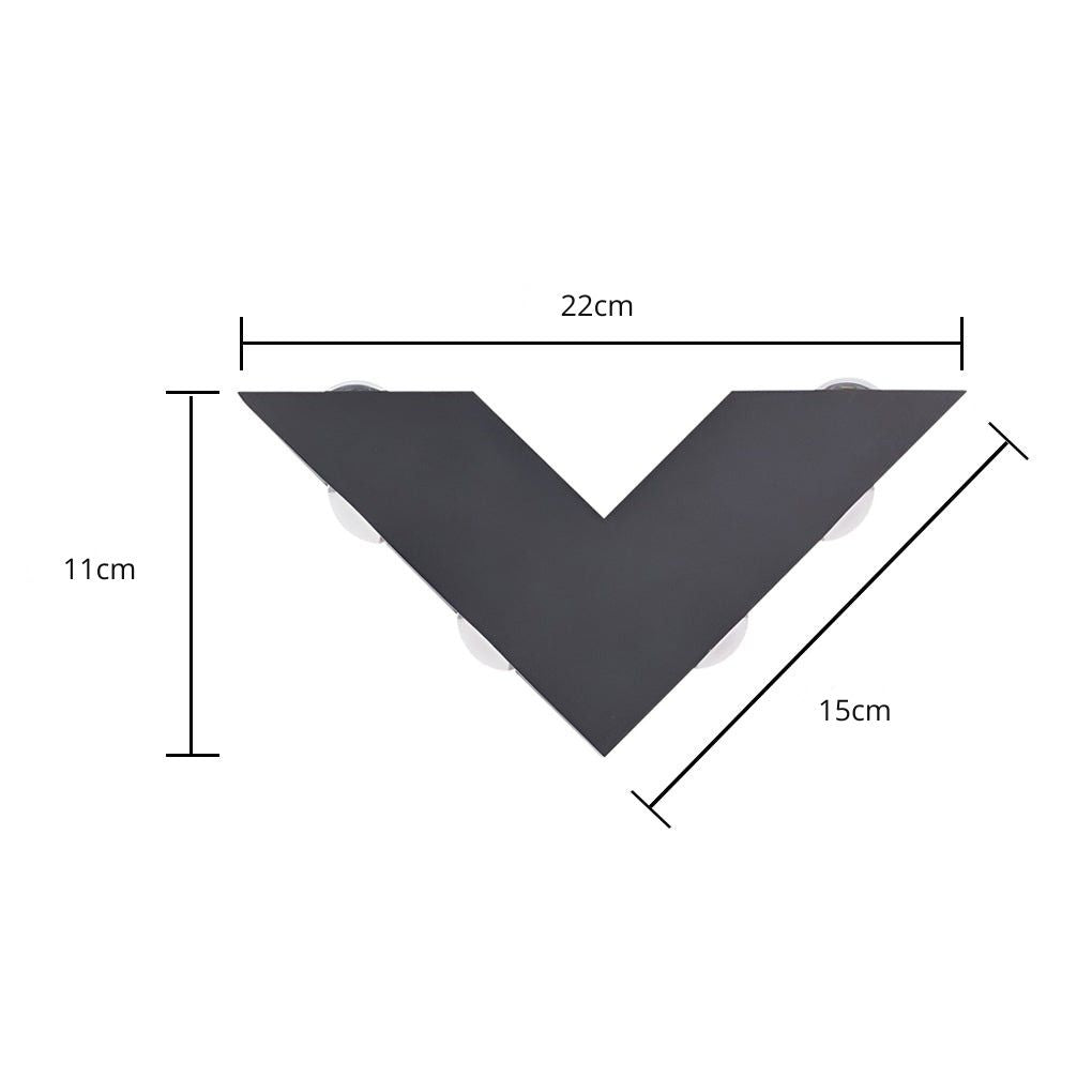 Washer-Style Aluminum Wall Light, V-Shaped Warm LED Beam, IP65 Rated