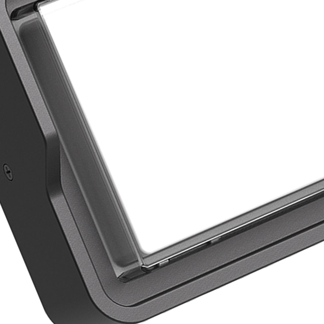 Applique murale LED Stan, aluminium noir flash carré pour l’extérieur  