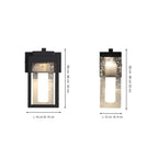 Crystal-Shade aluminium udendørs væglampe, varm hvid LED