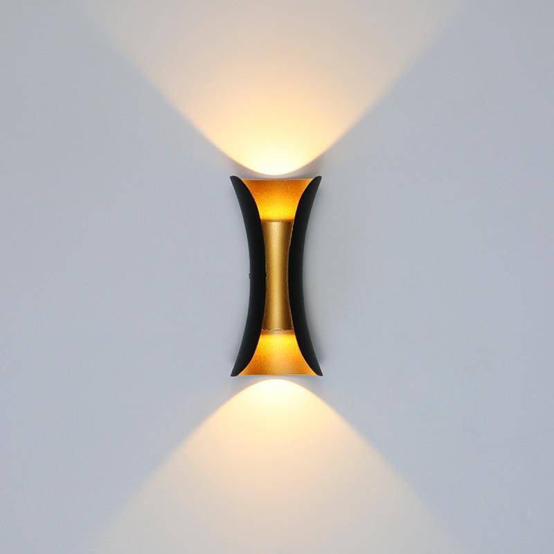Curved Metal Outdoor Wall-Mounted LED Light Fixture