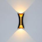 Curved Metal Outdoor Wall-Mounted LED Light Fixture