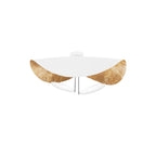 Slim curved disc ceiling light with a soft underglow