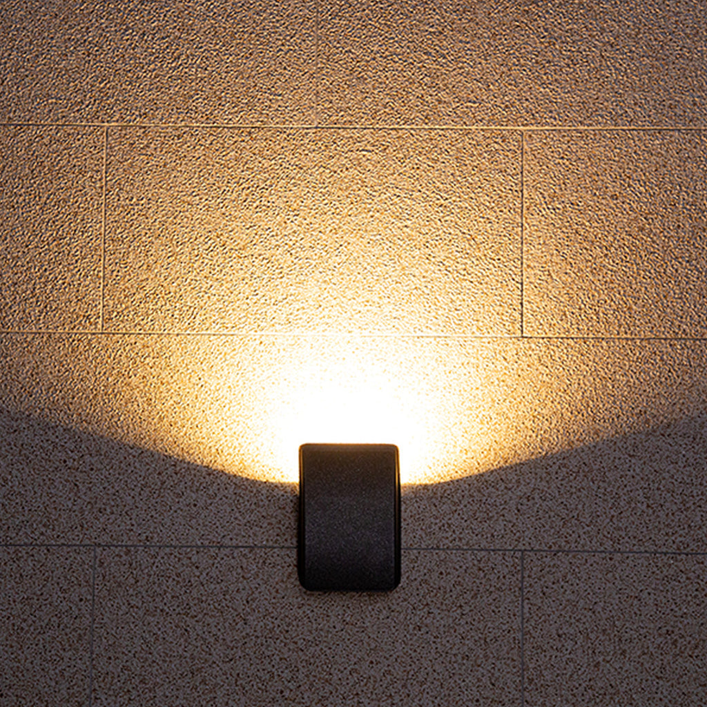 Luz de Parede Exterior LED Impermeável, Arandela Minimalista em Alumínio e Vidro