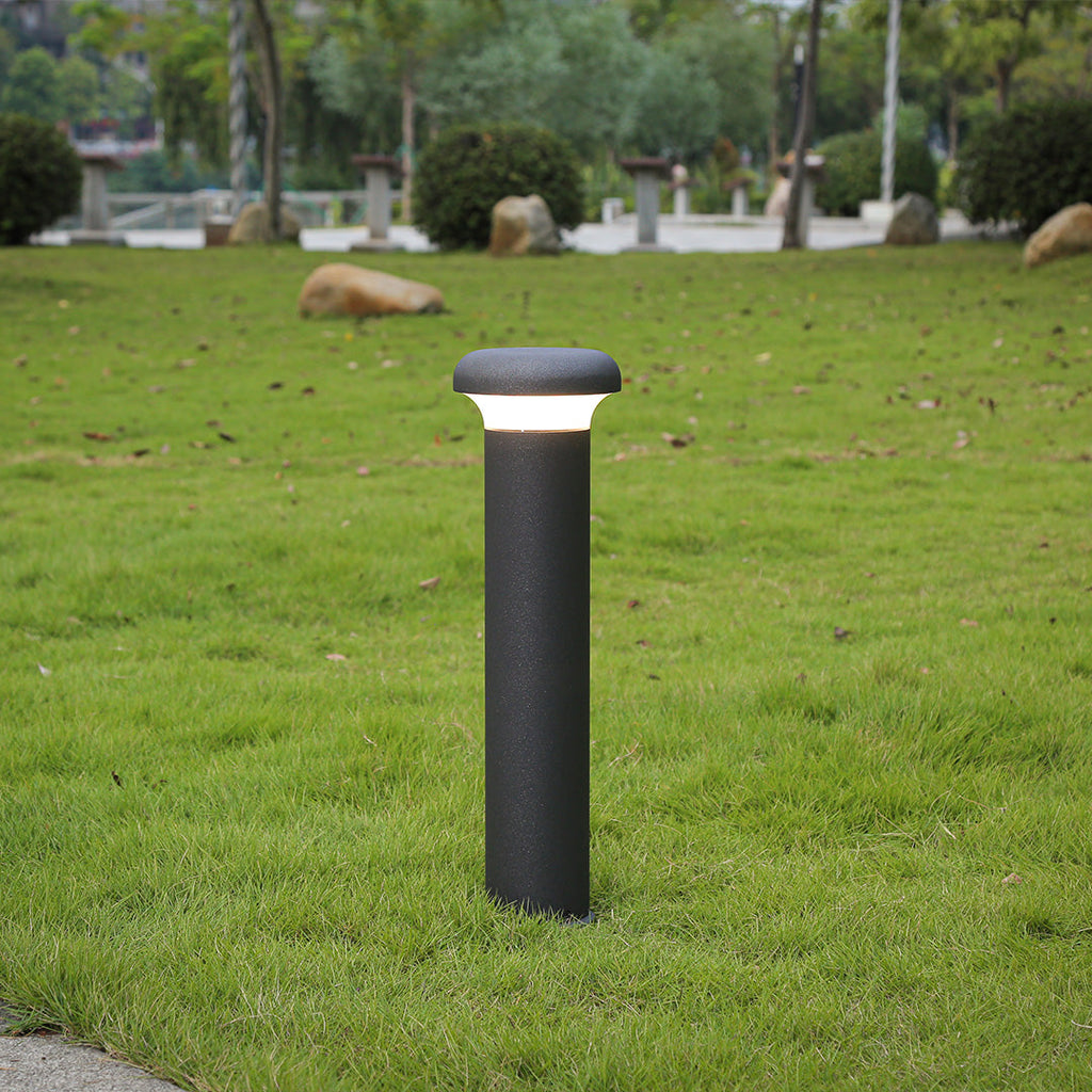 Kuppelformet LED-pollarlys i støpt aluminium for hageganger