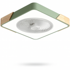 LED loftventilator med lys og fjernbetjening, trinløst dæmpbar