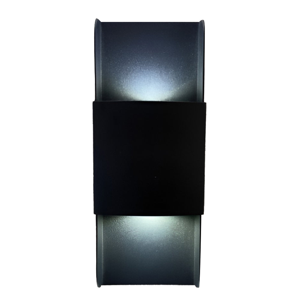 Aluminum Outdoor Wall Lamp, Warm-White COB LED, Glass Shade, 4 Finishes