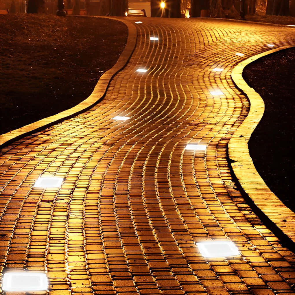 Maglene Solar Ice Cube Step Lights, Colorful Crystal-Glass Design