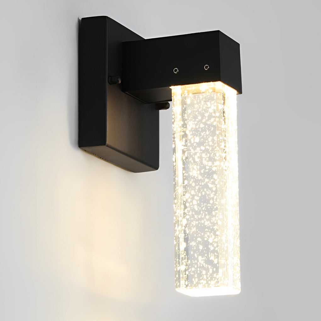 Applique murale LED Veda à bulles de cristal pour espaces extérieurs