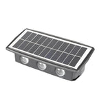 Soldier Solar LED Rectangular Outdoor Wall Lamp, Black ABS