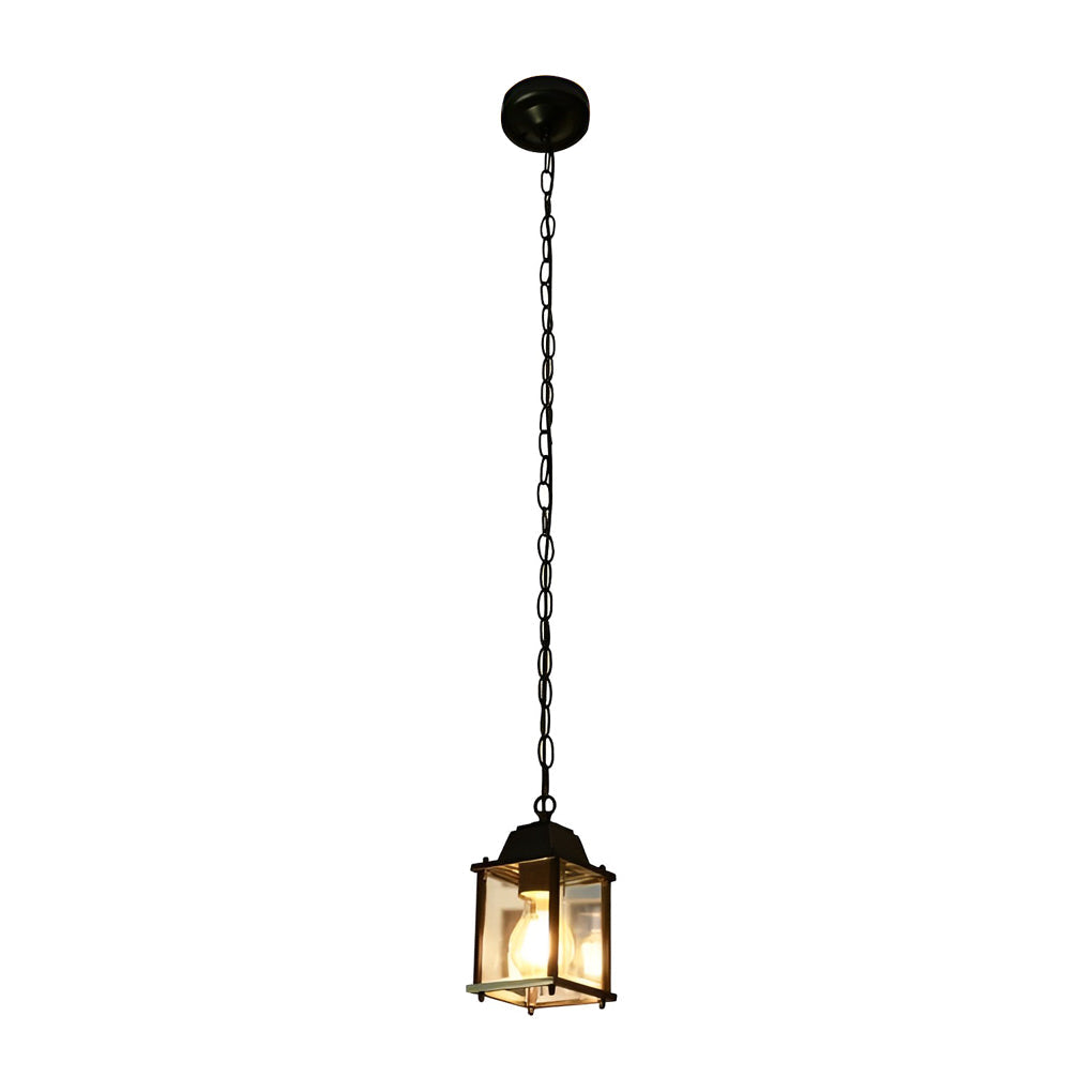Compact Outdoor Chandelier With Die-Cast Aluminum Frame And Glass Shade