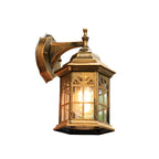 European-Style Aluminum Outdoor Wall Light With Glass Shade