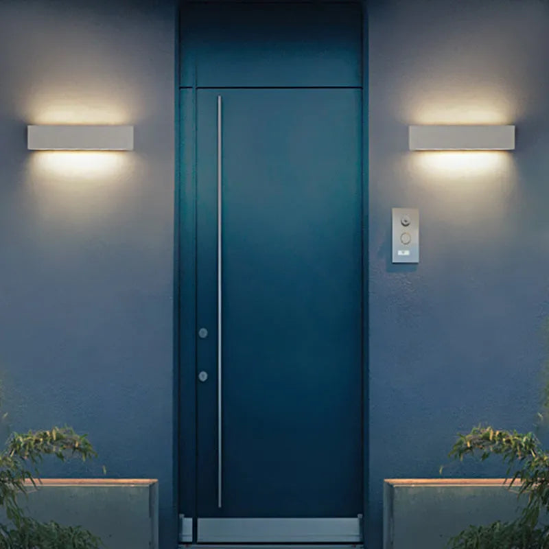 Udendørs væglampe i cement, Fyra design i sort eller hvid LED