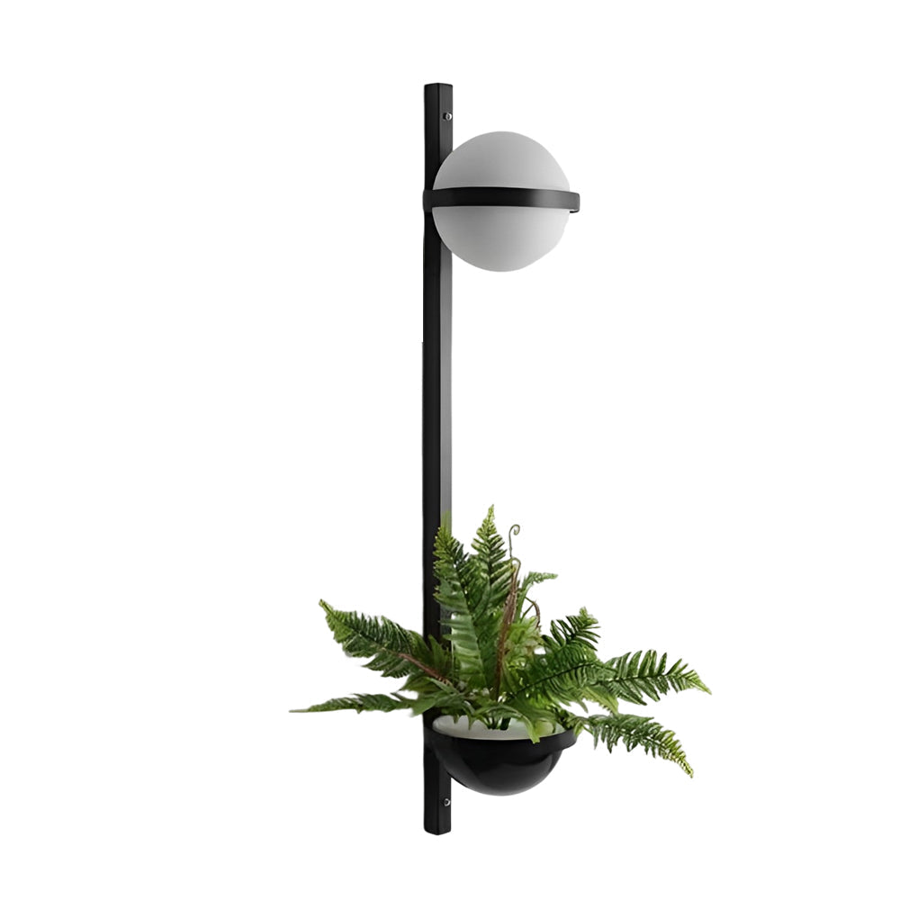 Flowerpot-Shaped Outdoor Wall Light, Modern Steel LED Sconce