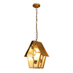Bronze Die-Cast Aluminum Outdoor Chandelier With Glass Shade
