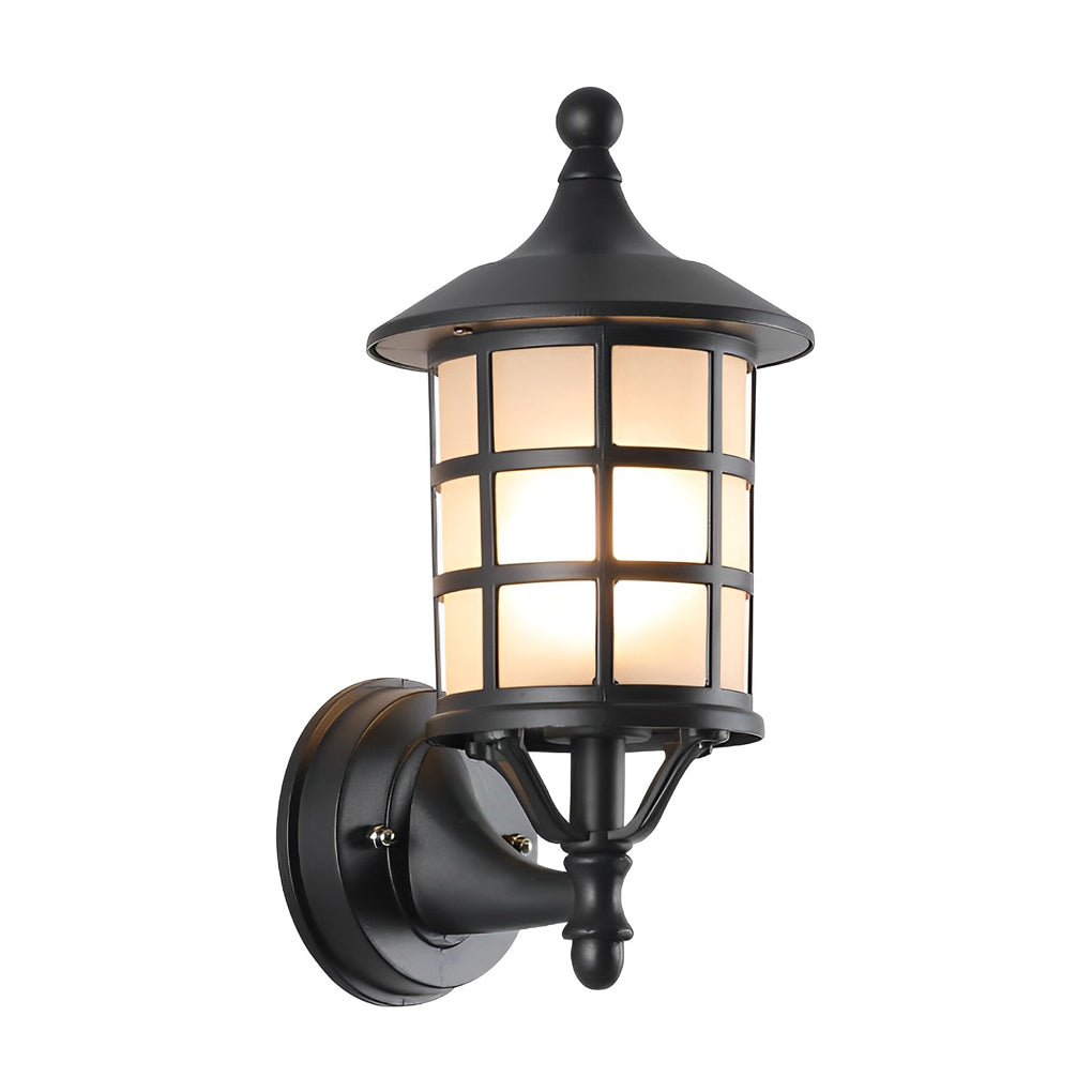 Outdoor Wall Sconce, Lancelot Round Aluminum With Solar LED
