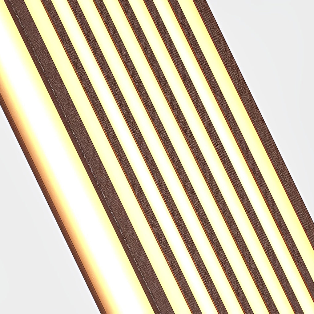 Applique murale extérieure en acier nervuré Grateful, design rétro à grille verticale LED