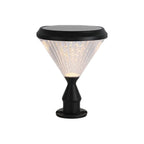 Luz de Parede Solar Redonda Odette com LED, Abajur de Alumínio Riscado
