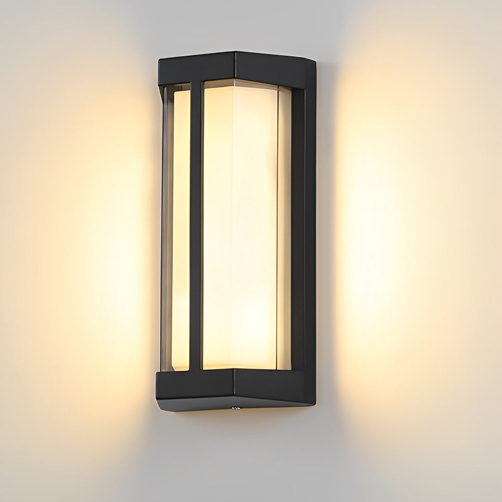 Aluminum Outdoor Wall Light With Double-Layer Acrylic Shade, LED