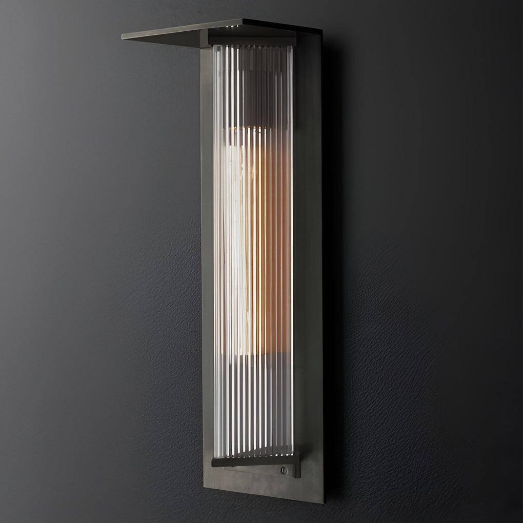 Vintage sort aluminiums LED-væglampe til udendørs brug, med solcellemulighed