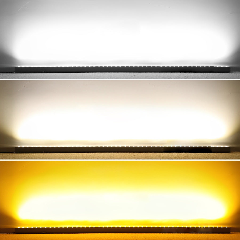 Unitey lineær LED-vægvasker, børstet aluminium, lavspænding