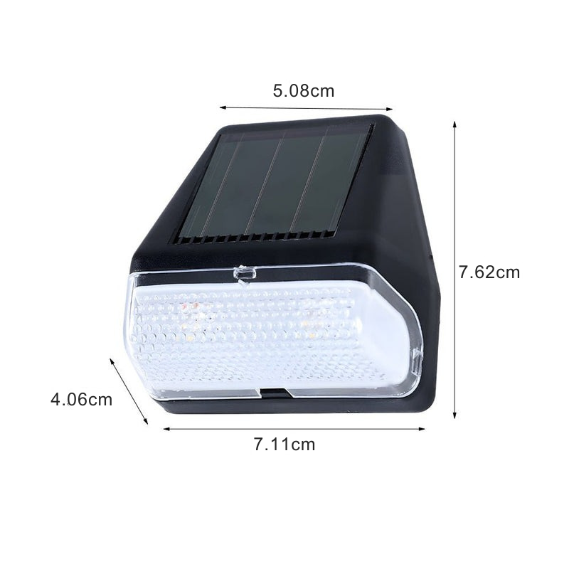 Solar Dusk-to-Dawn Step Lights, Weatherproof Black PVC Set Of 4